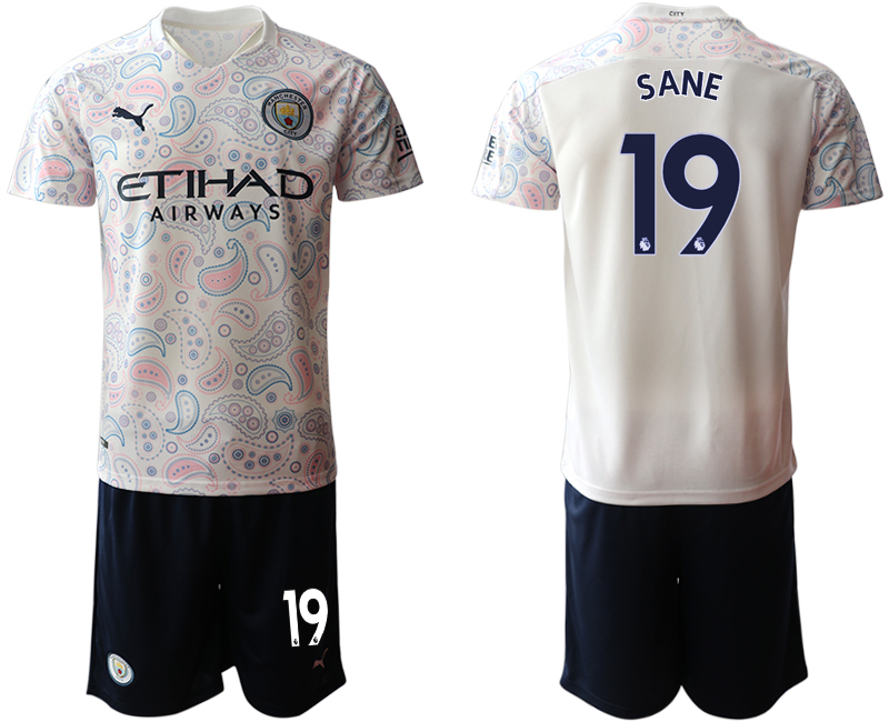 Men 2020-2021 club Manchester City away #19 white Soccer Jerseys->manchester city jersey->Soccer Club Jersey